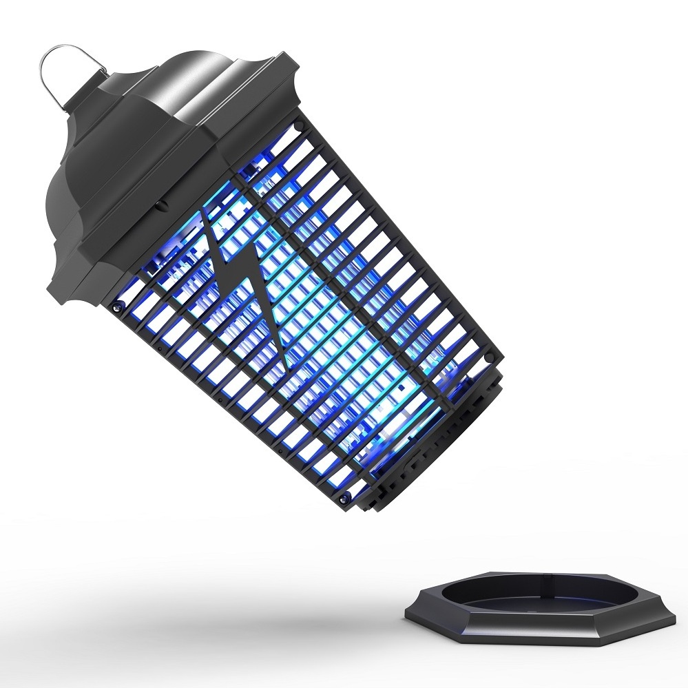 4000v fly trap outdoor bug zapper pest control led uv electric shock mosquito killer lamp