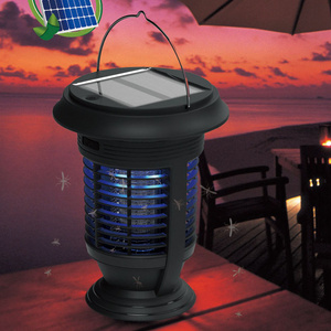 Solar powered lentern USB rechargeable Bug Zapper UV Pest Control Killer  mosquito killer Solar Lamp