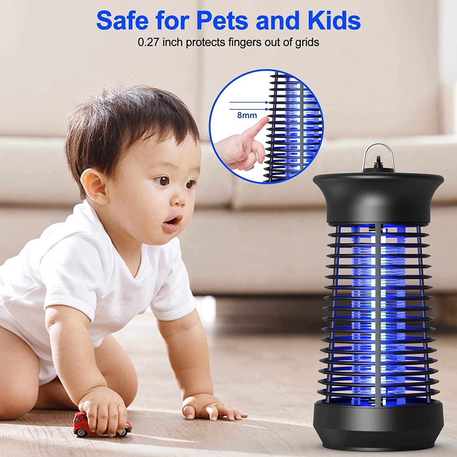 Bug Zapper,Effective 1000V 6W Electric Mosquito Killer lamp Insect Killer Insect Fly Pest control bug zapper