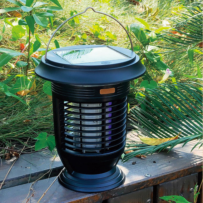 Solar powered lentern USB rechargeable Bug Zapper UV Pest Control Killer  mosquito killer Solar Lamp