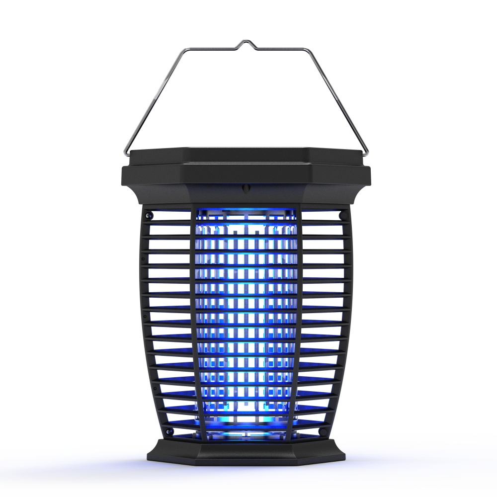 Solar Bug Zapper Bug Zapper Outdoor Indoor, 3-in-1 Mosquito Zapper with Night Light, Cordless Electric Mosquito Trap