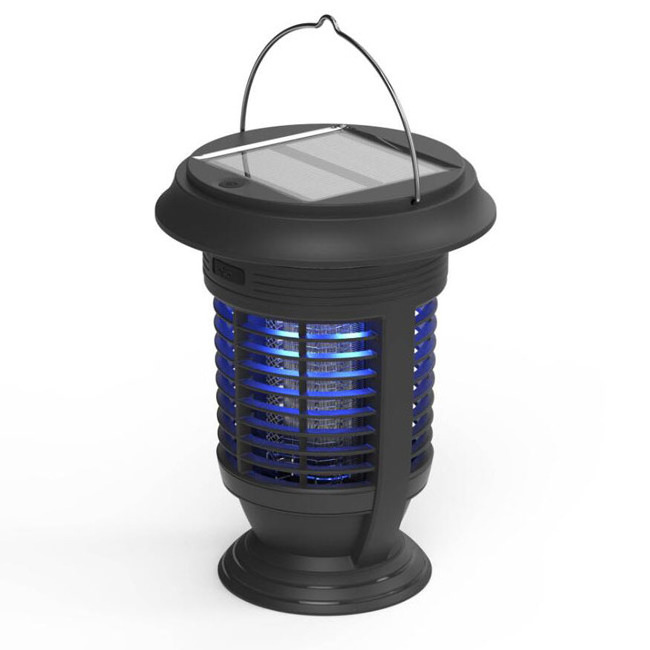 Solar powered lentern USB rechargeable Bug Zapper UV Pest Control Killer  mosquito killer Solar Lamp