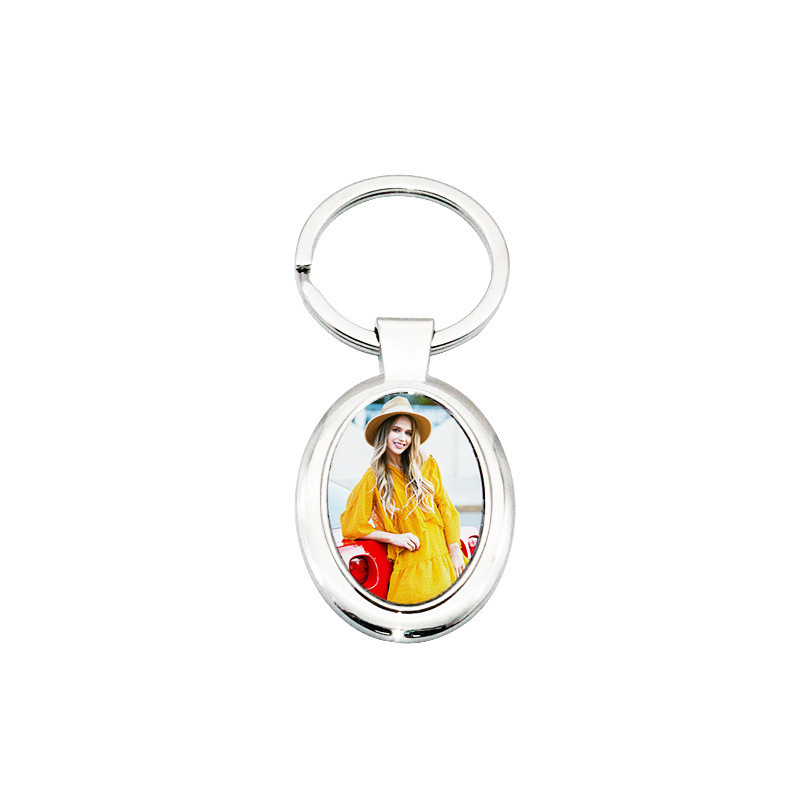 Hot Sale Sublimation Keychains  Blanks Custom Logo Design Metal Keychain 4 loops hanged keychain key ring