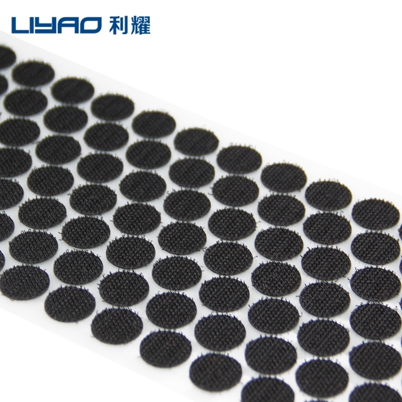 China Manufacturer Hot Sell Velcroes Sheet Sticky Printed Logo Round Back Glue Adhesive Hook And Loop Dot