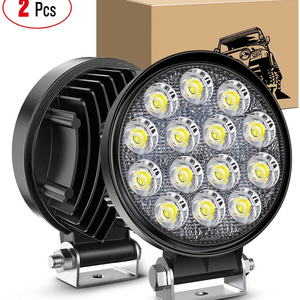 High Bright 4200LM 4.5Inch Round 14pcs trailer vehicle LED Work Light 42W Car Offroad Driving Light for Truck