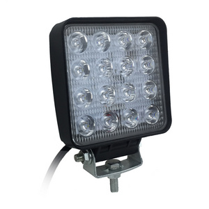 Best Price wholesale square LED light car driving truck working bumper mount 16 LED 48W LED Work Light 4 inch