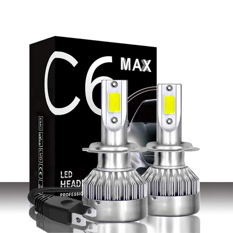 auto lighting system h11 h7 H4 car light accessories C6 MINI Aluminum led headlight bulbs