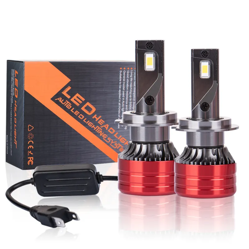 Auto accessories 3570 CSP chips led car light fan 40000lm H4 H13 9004 9007 led headlight bulb for car