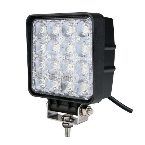 12V 24V 48w super bright square emergency truck offroad car side mount small led work light