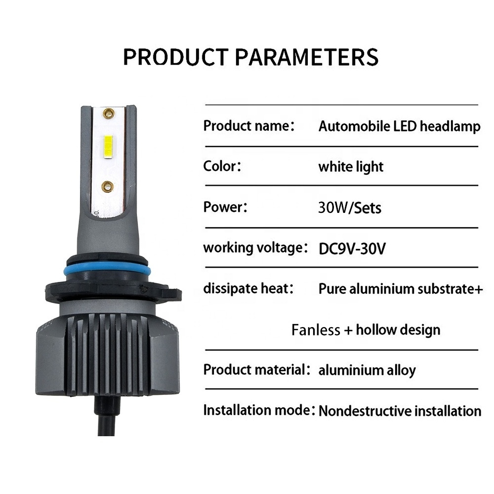 Pretty performance car accessories V1 top quality H1 H7 H4 H13 H11 9005 9004 9006 9007 car led headlight