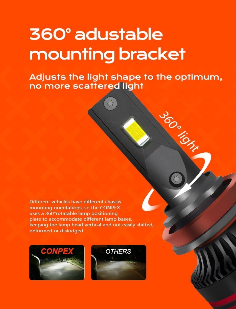 New arrive M8Pro Auto Lighting System H11 Car LED Headlight 120W 38000lm Super Bright LED Headlight Bulb