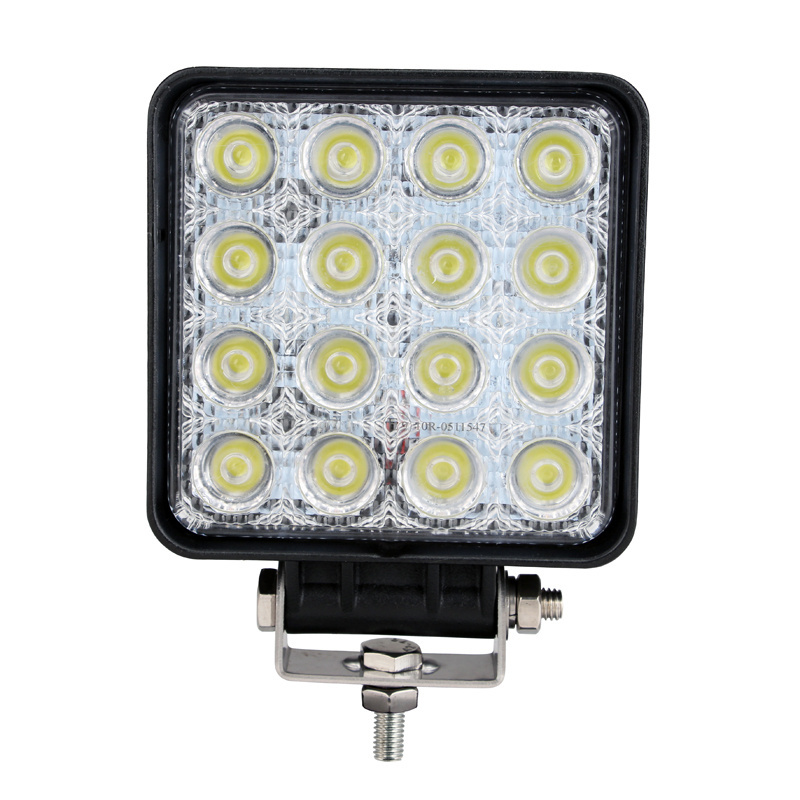 12V 24V 48w super bright square emergency truck offroad car side mount small led work light