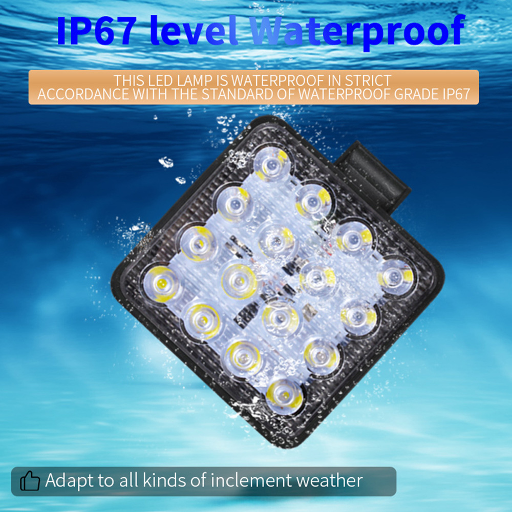 High brightness spotlight 48W car led working lamp suv car front bar led work light super bright motorcycle