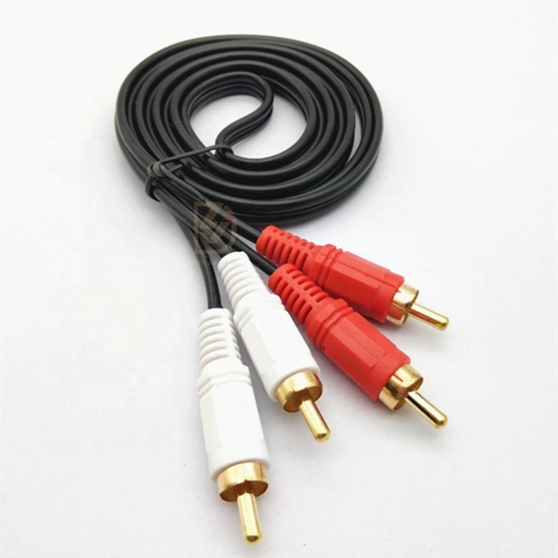 High purity 4N Oxygen free copper Speaker Cables 1.5m AV Cable 2 RCA To 2 RCA Audio Video Cable For Car Audio Rca