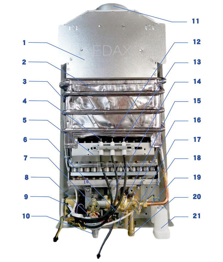 12LFlue Tankless Calefont Custom Or Standard Gaz Geyser Boiler Heaters Hot Shower Propane Instant Butane Tankless Portable