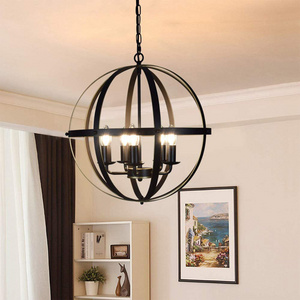 Highly Recommended Vintage Farmhouse Globe Candelabra Hanging Pendant Lights Lighting Chandelier