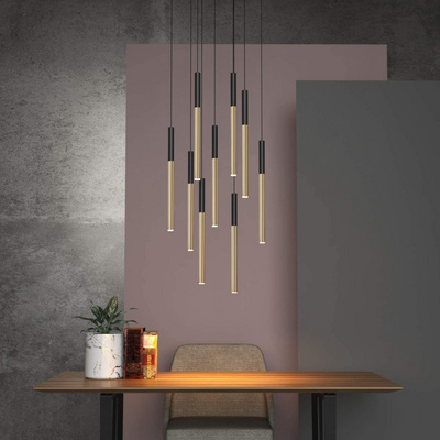 Minimal Design Sleek Mini Pendant Lighting Kitchen Island Bar Foyer Bedroom LED Cylinder Hanging Light Fixture