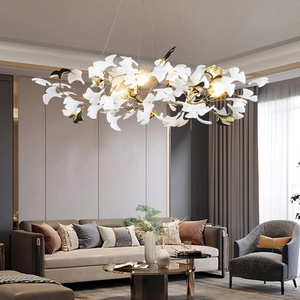 Factory wholesale indoor chandelier Brass ceramic chandelier Hotel Villa home living room bedroom luxury lights CE certification