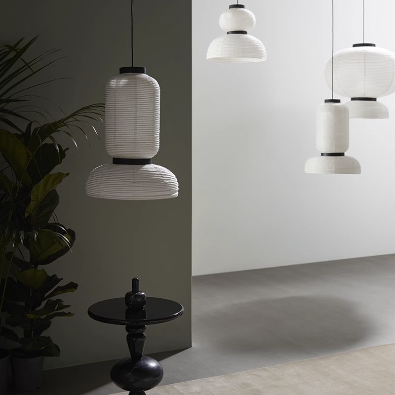 Contemporary Japanese-Style Rice Paper Chandelier:  Retro Lantern for Bedrooms and Dining Rooms