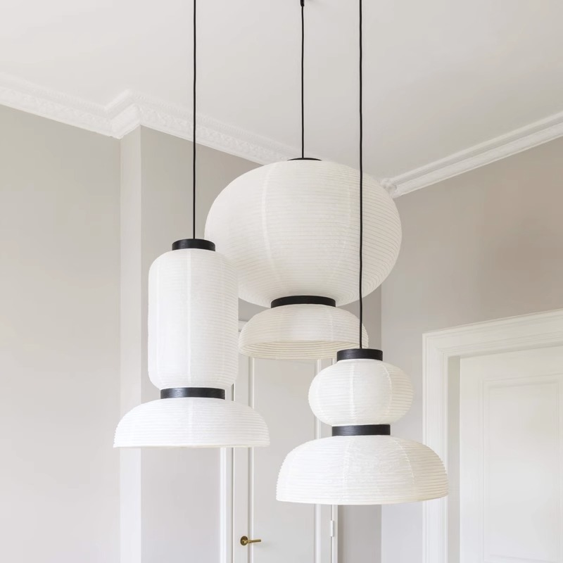 Contemporary Japanese-Style Rice Paper Chandelier:  Retro Lantern for Bedrooms and Dining Rooms