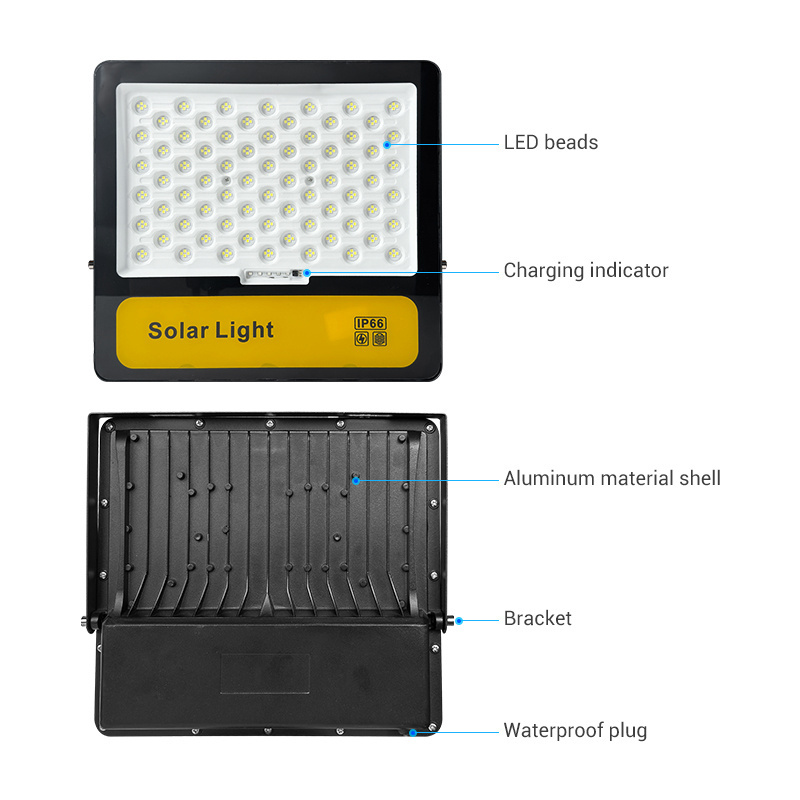 Wholesale price waterproof ip65 lamp outdoor 50w 100w 200w 300 watt high power guangzhou home prices of led solar flood light