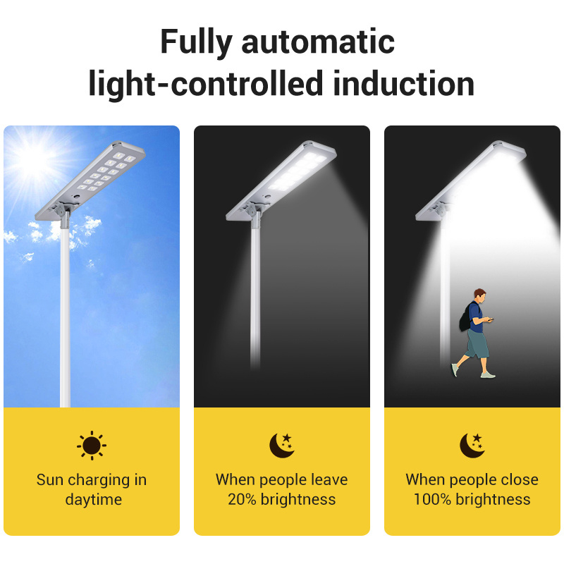 5-Year high quality Solar Outdoor highway lamps Car Park Bridge Road Lamp 8meter motion sensor 400W 600W LED Solar Street Light