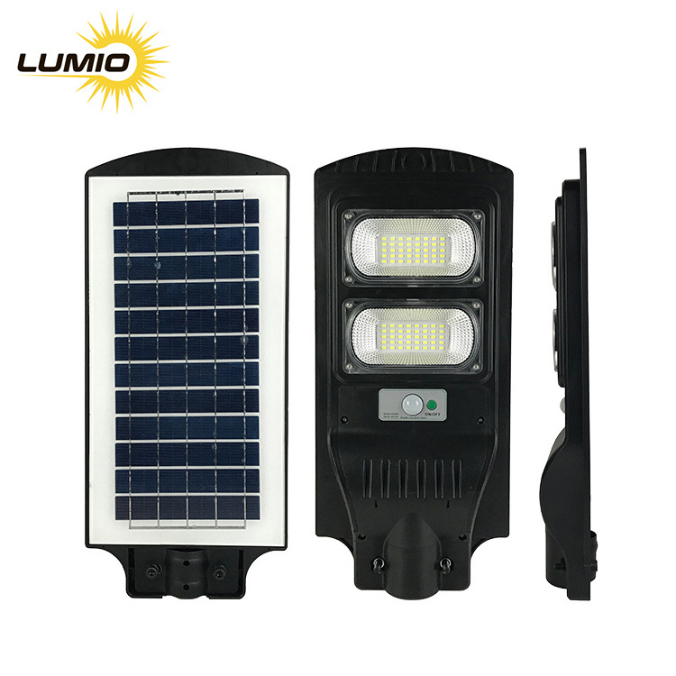 High Efficiency Outdoor Garden Street Lamp  ABS IP65 Waterproof 50w 100w 150w 200w 250w Smart  All In One Solar Street Light