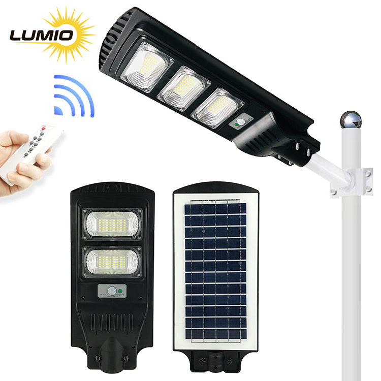 High Lumen IP65 Waterproof Solar LED Street Light 100w-250w Outdoor Garden Lighting for Road Highway Square with Battery Power