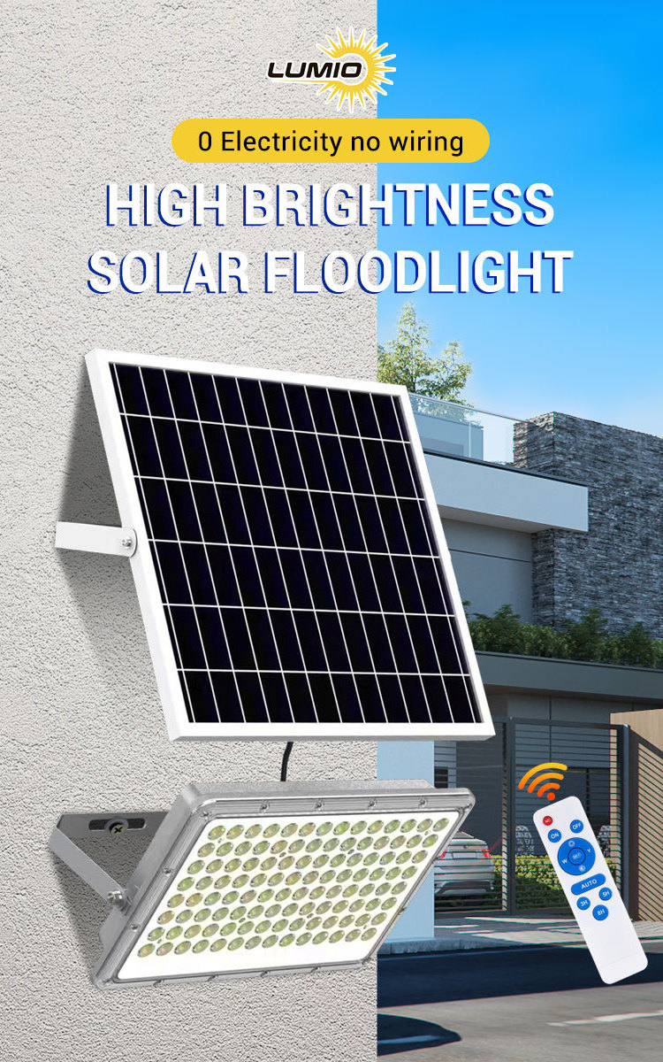 outdoor IP67 waterproof 200W zhongshan 50w 100w 200w 300w flood light floodlights led garden Solar led flood lights