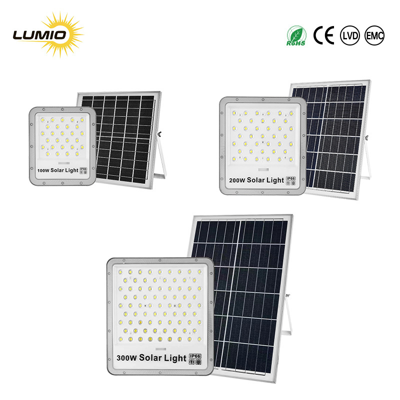 Trade show lighting LED Portable Easy Dimmable Highlight ip65 led solar wall lamp 100W 200W 300W Adjustable outdoor Floodlight