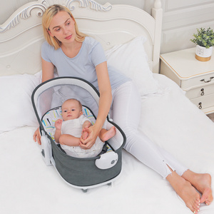 Mastela Hot Sale Newborn Shaker Baby Swing Cradle Bed with Mosquito Net Baby Bassinet Metal Modern Smart Bed Baby Crib 0-3 Years