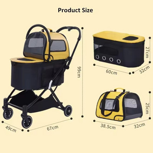 RTS Luxury pet stroller travel 3 wheel and 4 wheel dog strollers small dogs pet stroller for dogs