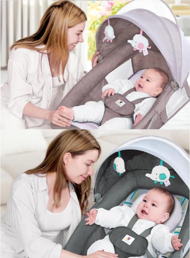 Mastela 3 in 1 foldable metal muti -funtion baby sleeping soft swing chair bouncer baby swing