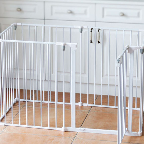 High quality wholesale retractable adjustable baby safety gate for kids barrier and baby portable rail guard fencing