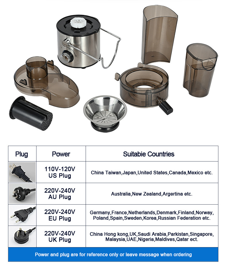 800w Stainless Steel Centrifugal Juicer Professionally Squeezes Orange Juice Apple Juice And Lemon Juice