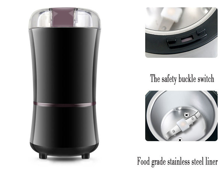 Cordless Portable Manual Coffee Grinder Conical Hand Coffee Bean Grinder with Measuring Brush Spoon Tools