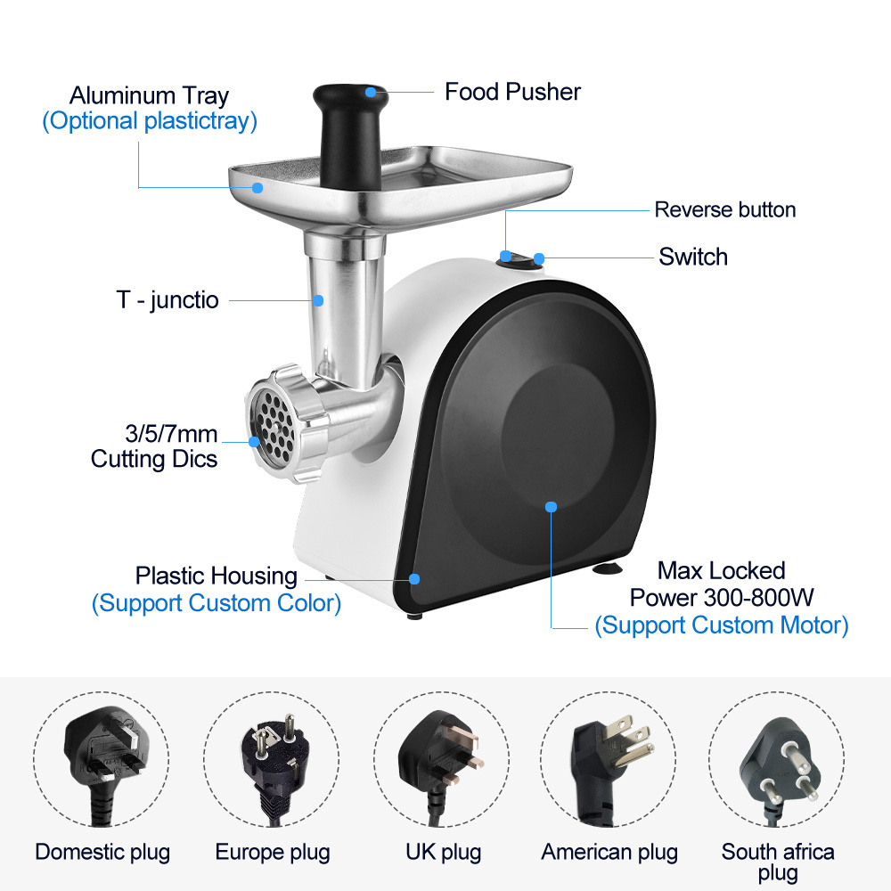 Choopers Food Processing Machine Sausage Stuffer Kits Electric Meat Grinder Mincer Fufu Pounding Machine