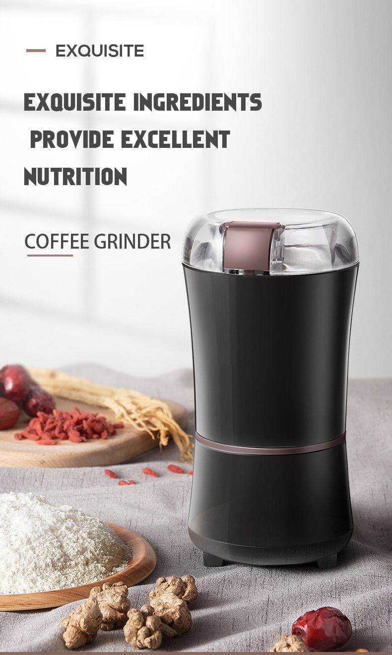 Cordless Portable Manual Coffee Grinder Conical Hand Coffee Bean Grinder with Measuring Brush Spoon Tools