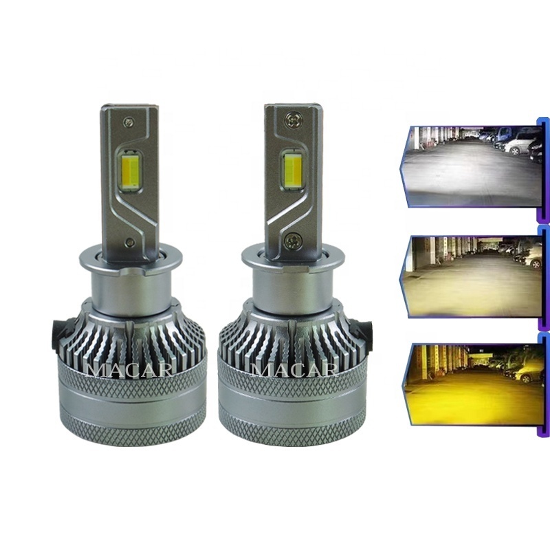 MACAR Auto lighting system M35 tri led bulb 60w 24v 6000k 4300k 3000k car accessories 9003 hb3 h3 automotive led headlight bulb