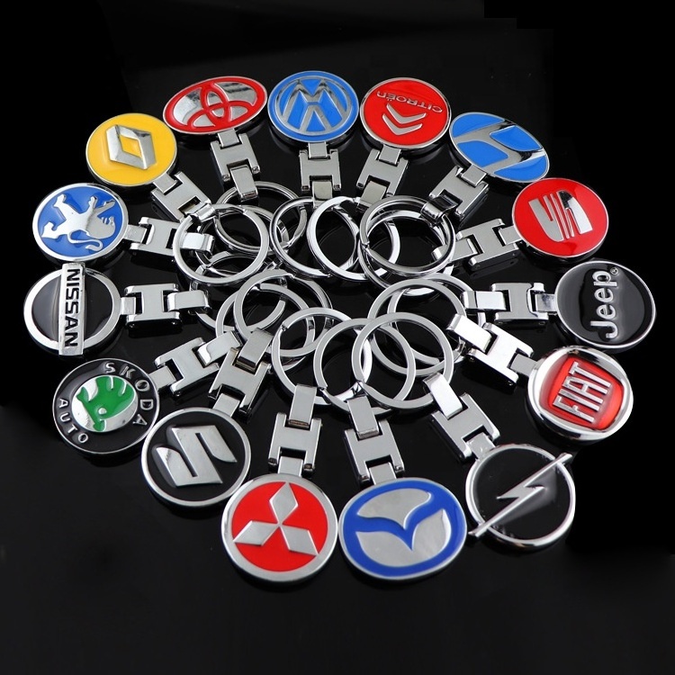 Custom LOGO Car Accessories 3D Turbo Shock Absorber Gear Brake Disc Wheel hub metal Keychain