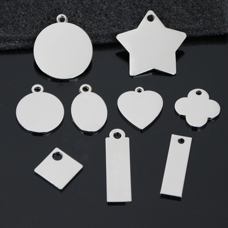 China factory customization logo high quality blank Stainless steel metal keychains