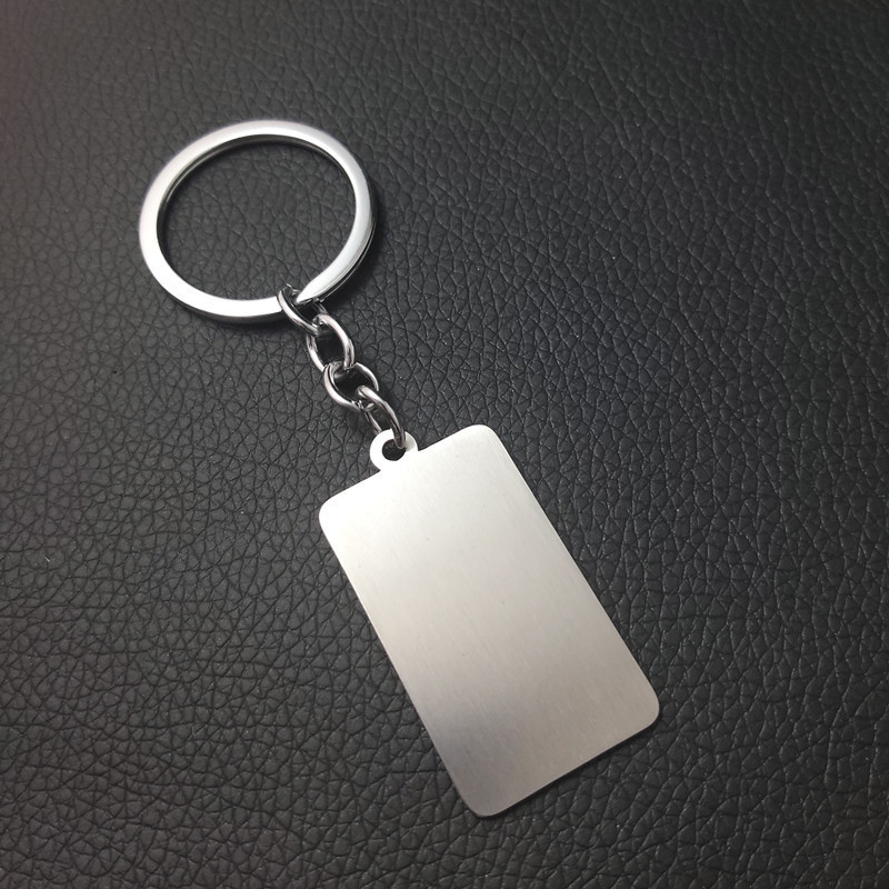 China factory customization logo high quality blank Stainless steel metal keychains