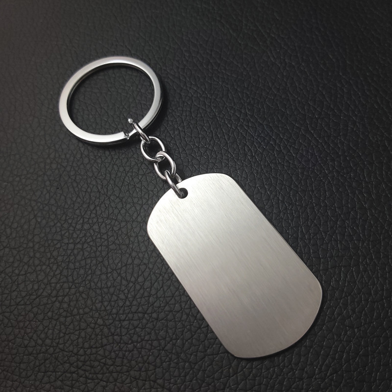 China factory customization logo high quality blank Stainless steel metal keychains