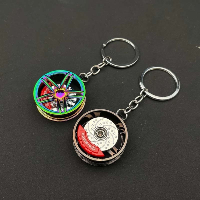 Selling high quality luxury car parts accessories seat color wheels turbo metal keychain