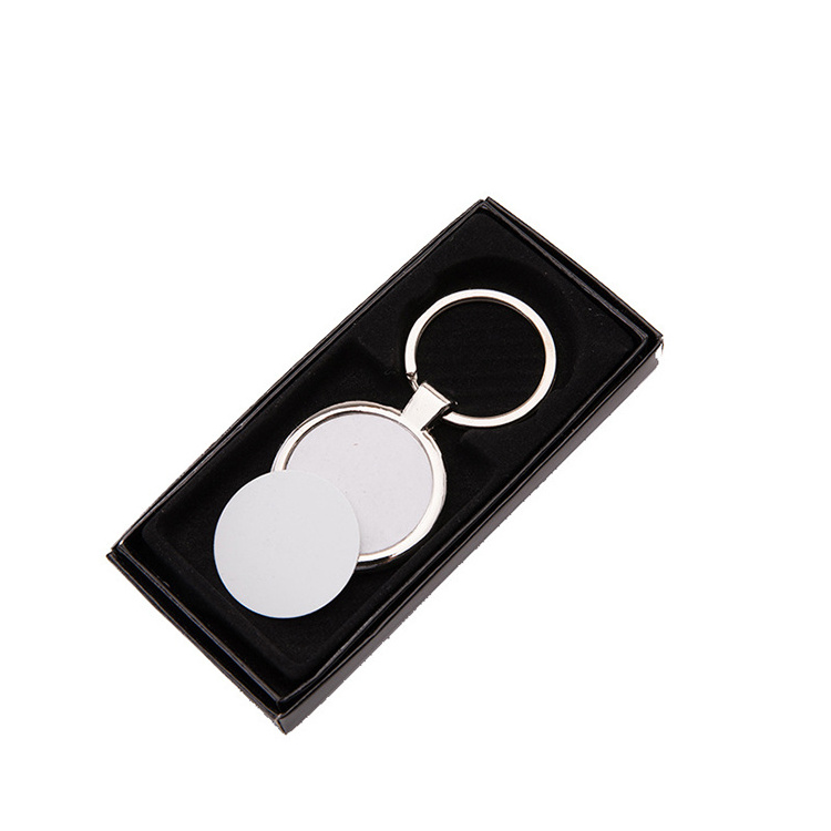 High quality souvenir use cheap price promotional custom sublimation printing engraved laser logo metal blank keychain