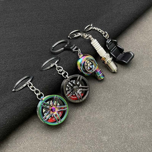 Selling high quality luxury car parts accessories seat color wheels turbo metal keychain