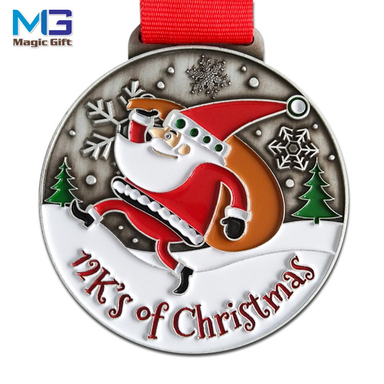 Custom Lucky Gift Seasons Greetings Coin 5K 3K New Year Merry Souvenir  Santa Claus Christmas medal