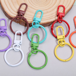 Professional various colors cute and custom size and shape metal key rings