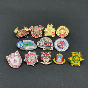 Factory professional custom badges, group multicolor zinc alloy badges for companies and schools or organizations.