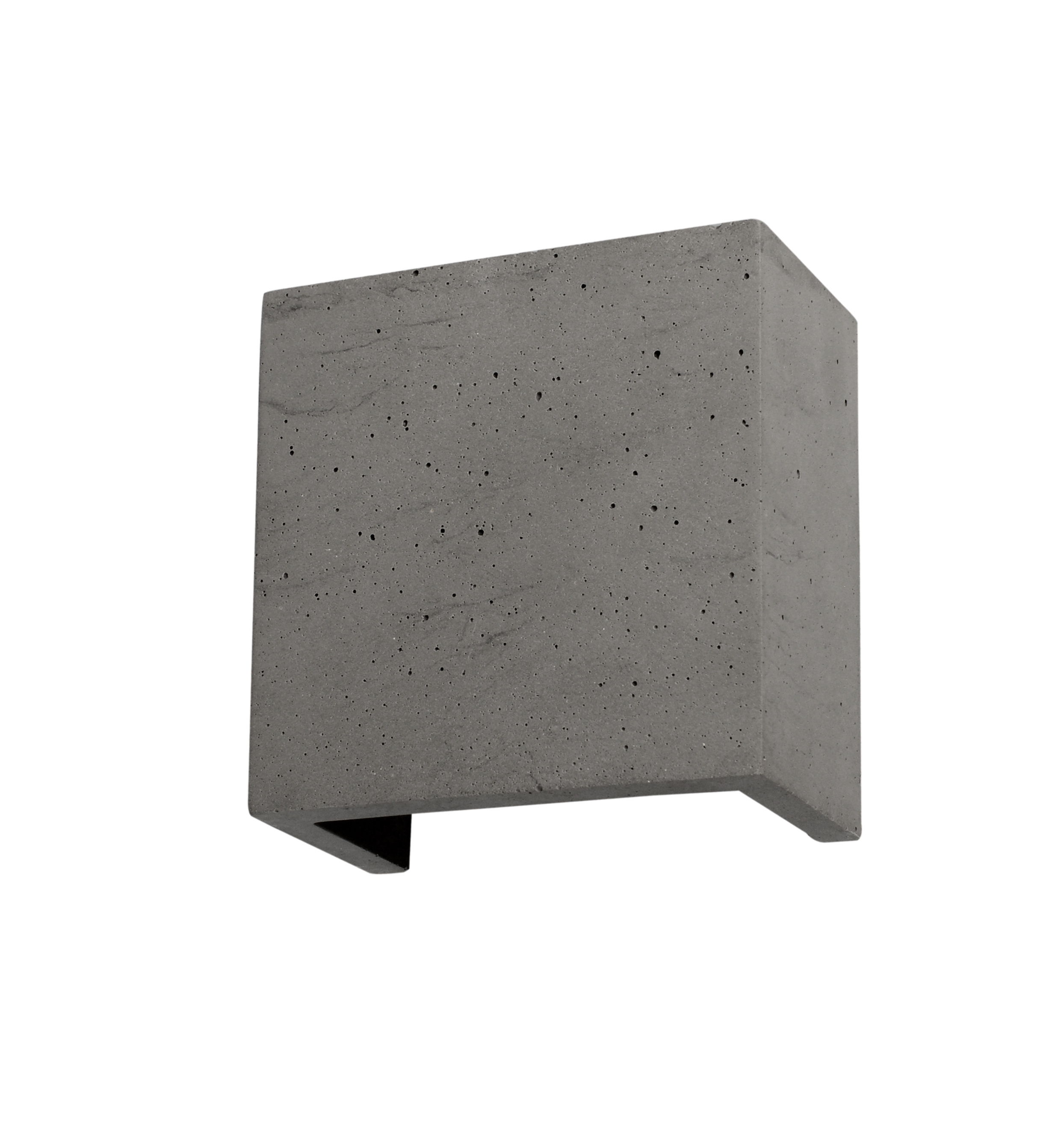 Majeax Flush Mount Wall Lamp Minimalist Concrete Interior Wall Sconce 6W Square Up And Down Cement Indoor Wall Lamp